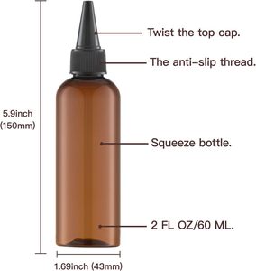 50ml 100ml 120ml 150ml <b>200ml</b> Empty Amber Blue Transparent Pet Material Hair Dye Oil Color Applicator Squeeze Plastic <b>Bottles</b> - Product Image 2