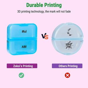 Nouveau produit : Boîte à pilules en plastique, 7 couleurs, boîte à pilules hebdomadaire jour et nuit, 14 compartiments - Product Image 2