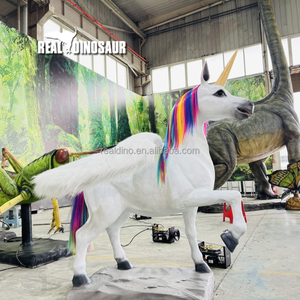 Kunstmatig 3D animatronisch eenhoornmodel met metalen constructie voor binnengebruik, op afstand bestuurd - Product Image 6