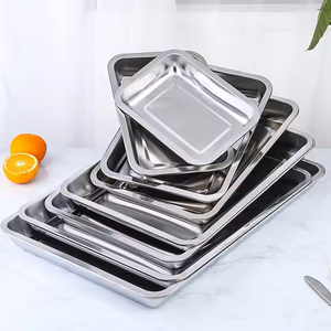 Plaque de plateau de barbecue en acier inoxydable écologique durable personnalisable conteneur de service d'usine poisson <span class=keywords><strong>Pizza</strong></span> cuisson <span class=keywords><strong>Pizza</strong></span> rectangulaire - Product Image 3