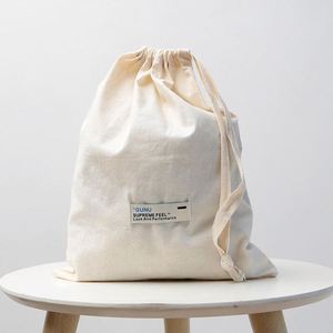 Wholesale Manufacture Recyclable <b>Drawstring</b> Jewelry Bag Custom Logo Printing Cotton Dust <b>Pouch</b> - Product Image 1