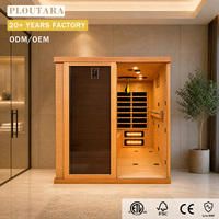 Sauna hybride électrique moderne Ploutara pour intérieur, solution modulaire sur mesure, LED rapide 15 min pour espaces irréguliers, projets de villas