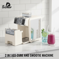 SOHEF Machine à glaçons et smoothies électrique polyvalente 2-en-1 avec libération continue de glace pour usage commercial et hôtelier