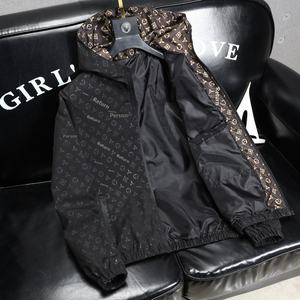 Giacca Bomber Leggera e Sottile da <span class=keywords><strong>Uomo</strong></span> Primaverile con Cappuccio, Vestibilità Casual e Ampia, Stile Streetwear con Chiusura a Cerniera, Top di Tendenza - Product Image 3