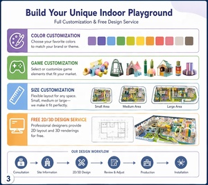 Château de jeu modulaire extensible pour enfants, idéal pour la rénovation et l'amélioration des aires de jeux intérieures commerciales - Product Image 4
