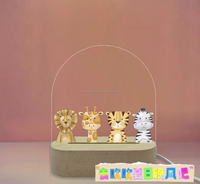 Lampe de nuit UV 3D acrylique Tableau d'affichage personnalisé Animaux Table d'enfant Lampe de bureau Cadeaux pour enfants