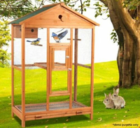 Cage d'extérieur pour les oiseaux, habitacle métallique de grande taille, idéale pour la vente