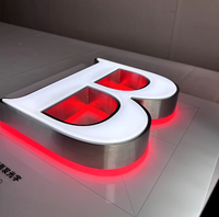 Transformateur en PVC de lettre numérique en acier inoxydable avec logo rétro-éclairé par LED pour l'intérieur et l'extérieur pour la décoration de bâtiments
