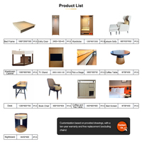 Fabricant chinois, ensemble complet de meubles de chambre à coucher en chêne, taille Queen et King, ensemble de meubles de chambre à coucher pour hôtel moderne 5 étoiles