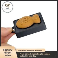Accessoires pour porte-clés, porte-clés en forme de poisson, design de dessin animé mignon, cadeau créatif unisexe, 1 pièce, mini porte-clés en forme de poisson imprimé en 3D