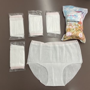 Culottes jetables blanches antibactériennes légères pour femmes, sans couture, non tissées, pour voyage, urgence, spa, prêtes à être expédiées - Product Image 2