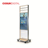 Papan Reklame Digital LCD Touchscreen Model Lantai dengan SDK untuk Toko Ritel dan Iklan di Lift