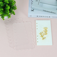 Pétale nuage Transparent acrylique classeur coque couverture pour A6 grand livre livre à feuilles mobiles stockage argent enveloppe cahier promotionnel