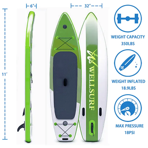 กระดานยืนพายแบบเป่าลมสองชั้นผ้า DWF รุ่น Standup Paddle Board  กระดานพายแบบเป่าลม DWF สำหรับผู้ชาย รุ่น Double W - Product Image 2