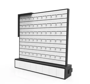 Retail Slatwall Stand Cell Phone Store Double-Sides Display Fixture For Sale Slatwall Display Shelf