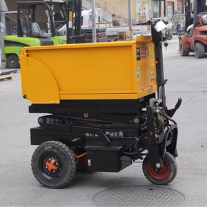 Carretilla Elevadora Eléctrica Amarilla con Capacidad de 310 kg, Diseño Compacto, Sistema Hidráulico, Mini Equipo de Construcción - Product Image 1
