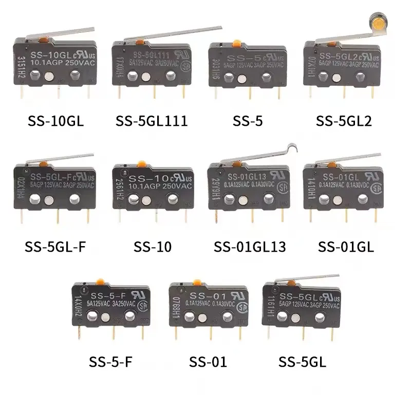 Nhỏ Microswitch 3 pins SS-10GL SS-5GL111 SS-5 SS-5GL2 SS-5GL-F SS-10 SS-01GL13U SS-01GL SS-5-F SS-01 SS-5GL