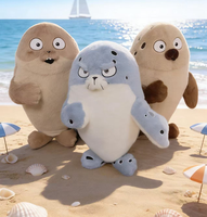 Peluche personnalisée en forme de phoque, jouet en peluche doux, animal marin, poupée mignonne, coussin en forme de phoque blanc pour enfants, cadeau et décoration d'intérieur