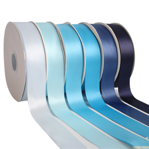 Cinta de brillo de doble cara 38mm X 100 yardas 100% poliéster respetuoso con el medio ambiente colores sólidos brillantes-a granel para envolver regalos de Navidad - Product Image 4