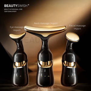 مدلك الوجه باليد مع 3 رؤوس قابلة للتبديل ، وتستخدم لتعزيز الجلد ومقاومة التجاعيد على الوجه والرقبة - Product Image 1