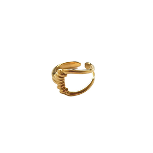 Fashion <b>Ring</b> 316L Stainless Steel PVD Gold Plating Sustainable Resistant Minimalist Design - Product Image 2