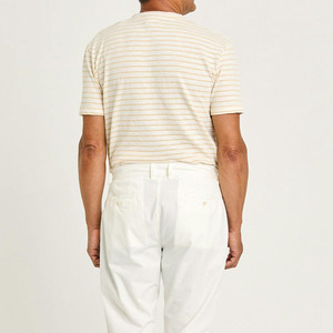 T-shirt en maille à manches courtes et col rond pour <span class=keywords><strong>homme</strong></span>, coupe ajustée classique - Mélange de coton doux, séchage rapide et respirant, vêtement décontracté - Product Image 4