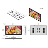 Écran tactile industriel capacitif multi-touch de 43 pouces, écran de machine de jeu Fire Link