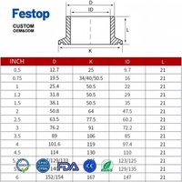 Condenseur de reflux sanitaire en acier 304 moulé, avec dioptrie de visualisation pour serpentin de refroidissement, déphlegmateur et dispositif de distillation à raccord Tri-clamp 2" OD64mm