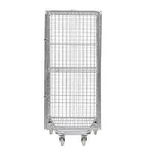 500 किलोग्राम लोडिंग क्षमता आसान यू-टाइप रोलिंग केज कार कार्गो भंडारण कंटेनर फोल्डेबल रोल पिंजरे ट्रॉली - Product Image 5