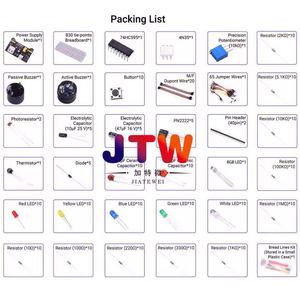 Kit de démarrage Arduino JIATEWEI, 830 points de connexion, plateau de prototypage, éducation électronique, projets DIY, compatible avec UNO R3 - Product Image 1