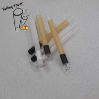 Papier à rouler non blanchi pour cigarettes, tube en papier à rouler avec embout en verre transparent, logo personnalisé, papier à rouler blanchi pour cigarettes