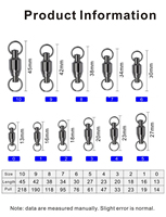 Swivel Bearing Pancing Air Laut, Swivel Bearing Pancing Kapal Laut, Swivel Bearing Pancing Ikan Besar, Konektor Swivel Snap untuk Trolling