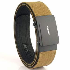 Logotipo personalizável Men's Casual <span class=keywords><strong>Belt</strong></span> New Zinc Alloy Tactical Combat Buckle Elastic Woven for Personal Defense Equipment - Product Image 2