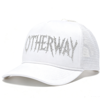 Gorra Trucker de Camuflaje con Malla y Cierre Ajustable, con Logotipo de 5 Paneles de Diamantes de Imitación, Personalizada OEM de Alta Calidad al por Mayor