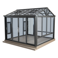 Véranda en aluminium pour villa, terrasse et cour, fabriquée en Chine, avec verre trempé imperméable, serre