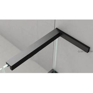 لوحة استحمام زجاجية ثابتة مشبك تثبيت على الحائط بدون إطار موصل زجاجي على شكل حرف L دعامة تثبيت موازن لا يثقب في الزجاج - Product Image 1