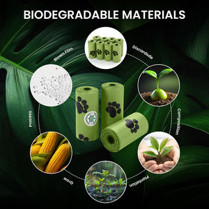 Köpek temizleme 8 adet/takım tek kullanımlık ve çevre dostu Bolsas Para Perros köpek kaka torbası dağıtıcı biyobozunur atık torbası tutucu ile - Product Image 2