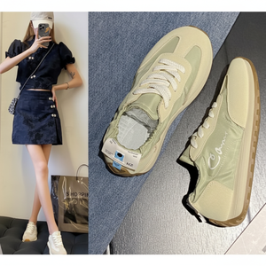 Ins Ash Guard Sneakers tacco alto da donna versione coreana del nuovo prodotto estivo Shoes-JCF-205 Fitness Walking - Product Image 1