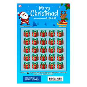 Manufacturer Christmas Custom Scratch and Win Lottery Digital <b>Printing</b> <b>Paper</b> Size Scratch off Card Lotteri Card - Product Image 2