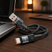 Câble de charge rapide Toocki haute puissance 120W, 6A, transfert de données 480 Mbps, puce intelligente, câble tressé en nylon pour usage quotidien