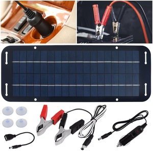 Panneau solaire 6W 5V en silicium monocristallin 12-24V IP65, accessoires de chargeur de batterie de voiture pour l'extérieur - Product Image 3