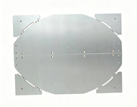 Circuit imprimé LED en aluminium sur substrat MCPCB à deux panneaux ovales personnalisés, fabricant de circuits imprimés en aluminium LED de forme spéciale OEM, fabricant de circuits imprimés OEM