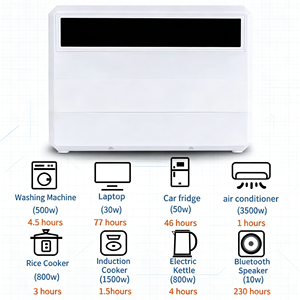 Station d'alimentation solaire portable 1000W 2000W 3000W 100-300Ah LiFePO4 à onde sinusoïdale pure pour la maison et le camping - Product Image 5