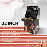 ZDYS Grande borne d'arcade de table à monnayeur Pandora Moonlight Box, double joueur, rétro, avec joystick métallique pour jeux de basket et de boxe, garantie 1 an