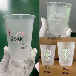 Vaso de Plástico para Cócteles al por Mayor de Fábrica, 12 oz, 16 oz, para Fiestas, con Tapa Abatible y Tapa de Cúpula, Personalizable con Nombre, Fecha y Logotipo - Product Image 2
