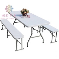 Table d'extérieur pliable rectangulaire portable ODT001 Banquet pique-nique réunion plastique vente en gros vente chaude