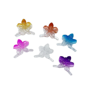 Clip appendiabiti in plastica da 9 cm con motivo floreale sfumato, 2 pezzi per colore - Product Image 2