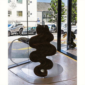 Extensions de cheveux vierges brésiliennes vietnamiennes 100% non traitées, ondulation naturelle, sans colle # 4 paquets de chocolat brun - Product Image 3