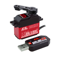 Servo numérique programmable étanche AGFRC B53CHLW 32KG à couple élevé 0.135s 8.4V HV à engrenages métalliques sans noyau 25T pour voiture RC et robot