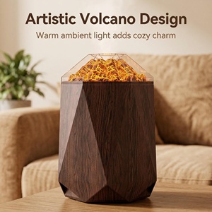 Humidificador Portátil con Efecto Volcán, Vaporizador Nano Suave con Lámpara de Llama Simulada, Humidificador Silencioso para Toda <span class=keywords><strong>la</strong></span> <span class=keywords><strong>Casa</strong></span> - Product Image 2